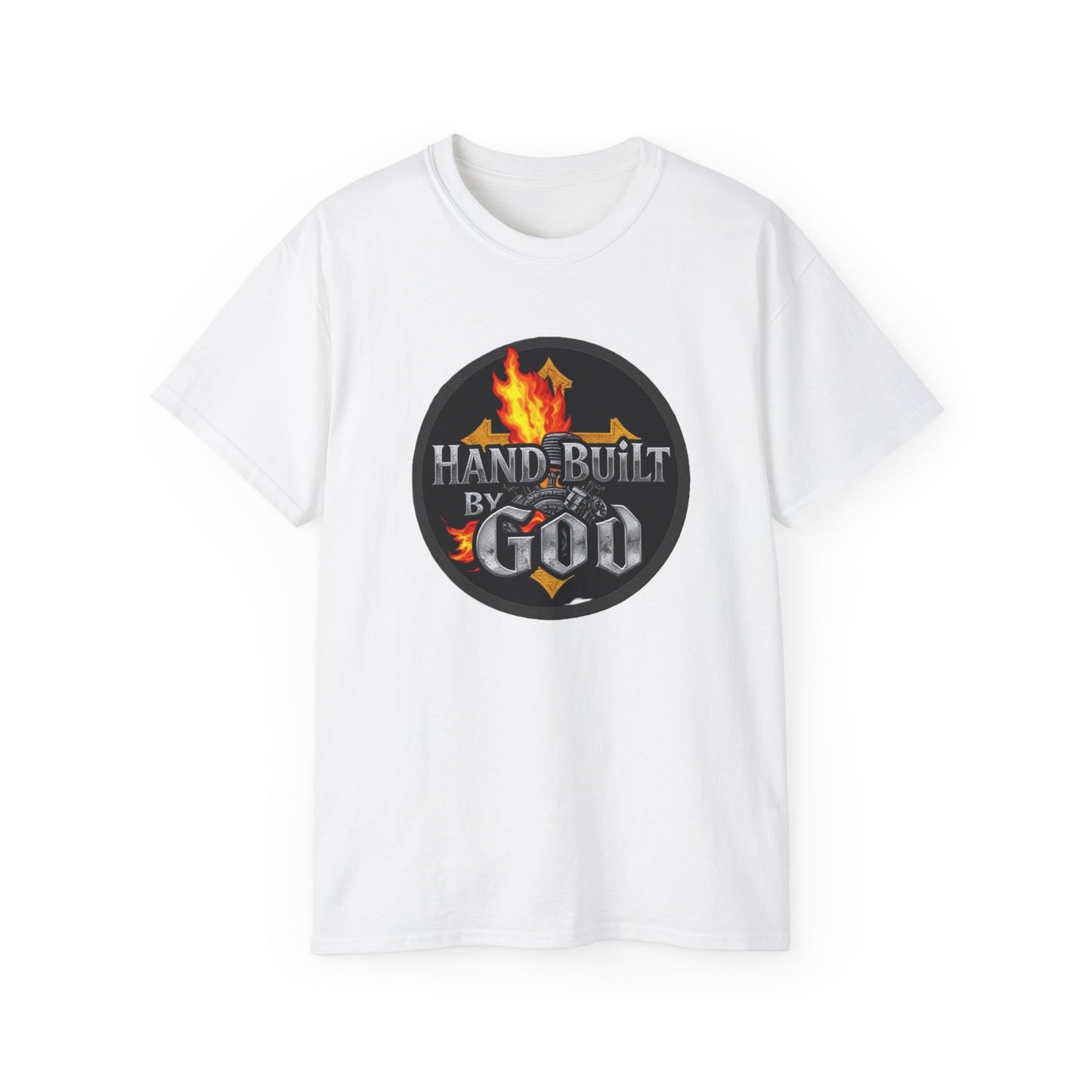 Men’s “Hand Built By God” Christian T-Shirt