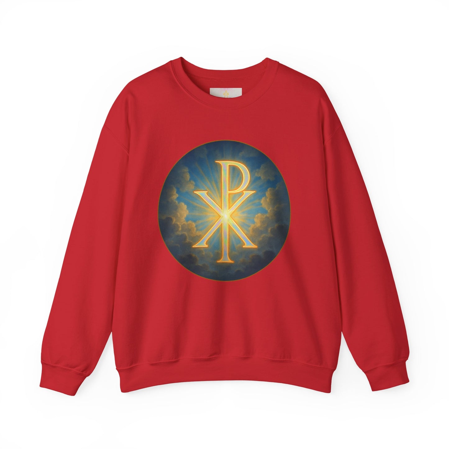Men’s Christian Sweatshirt with Chi Rho – Classic Symbol of Faith Pullover
