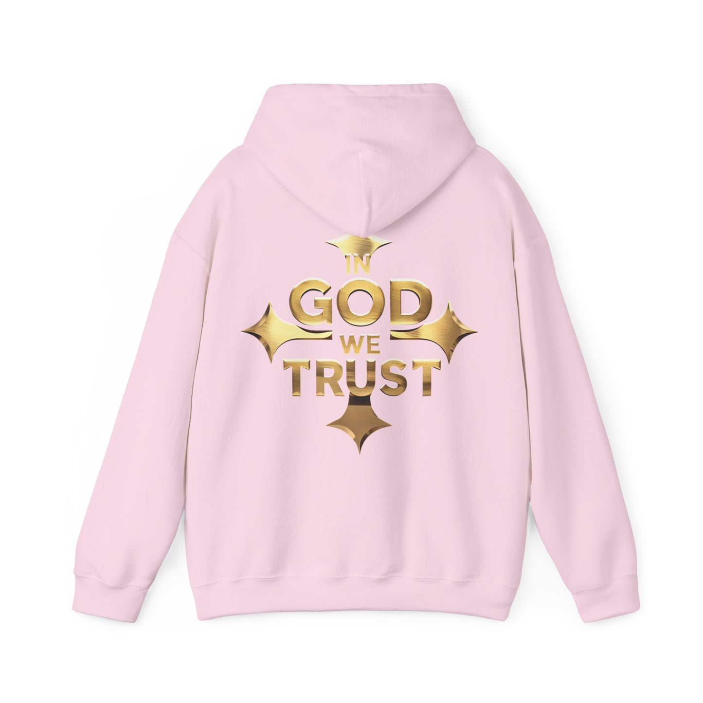 Bold Faith in Gold – “In God We Trust” Christian Women’s Hoodie