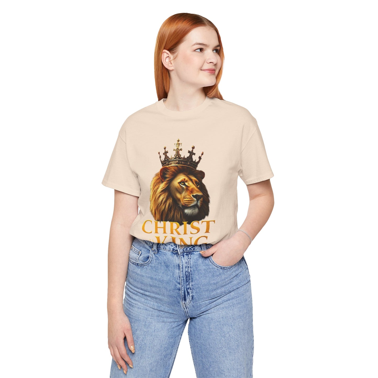 Christ is King Crowned Lion Tee – Inspirational Christian Shirt