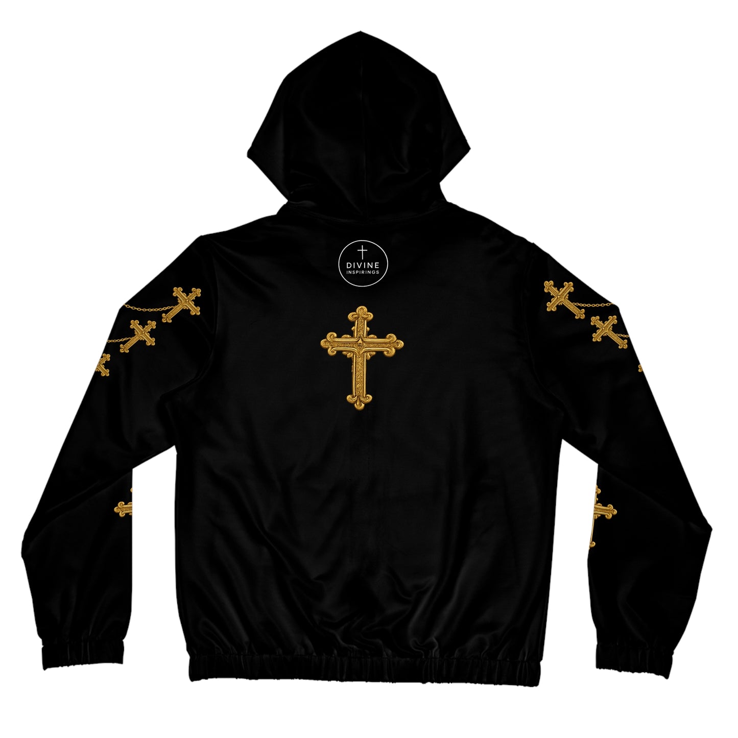 Golden Covenant Zip-Up Hoodie in Black - Christian Apparel