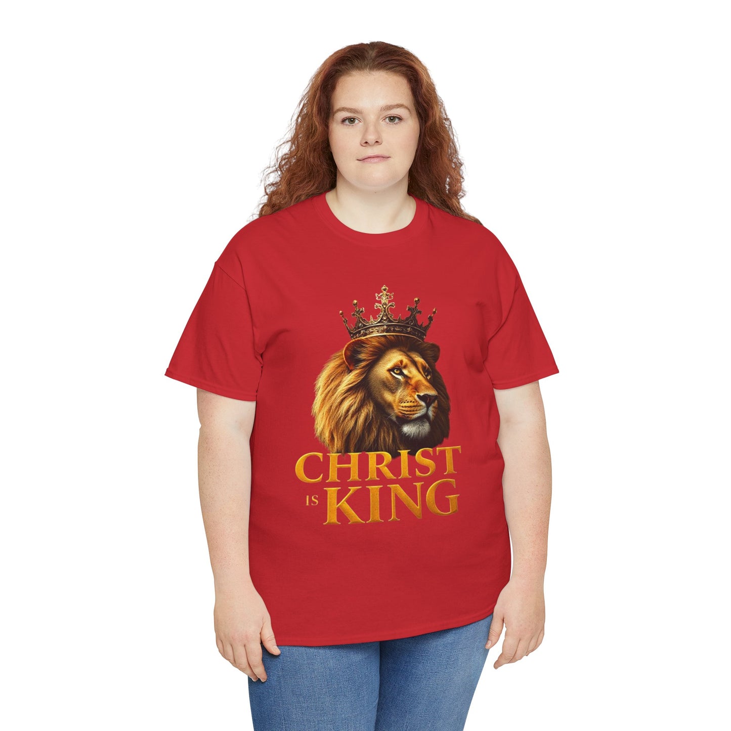 Christ Is King – Lion & Cross Women’s Christian Tee