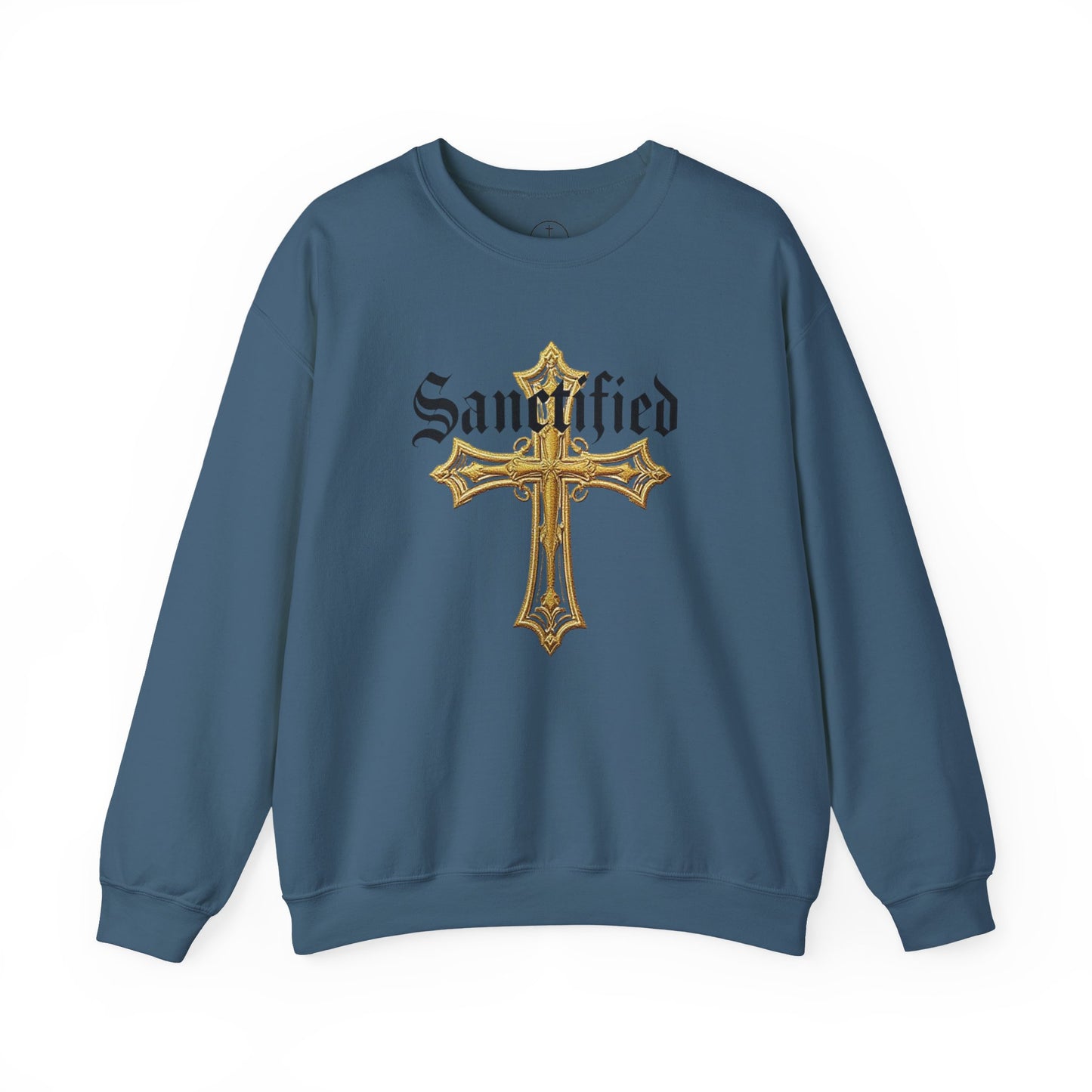 Sanctified Men's Gothic Cross Sweatshirt – Bold Christian Comfort