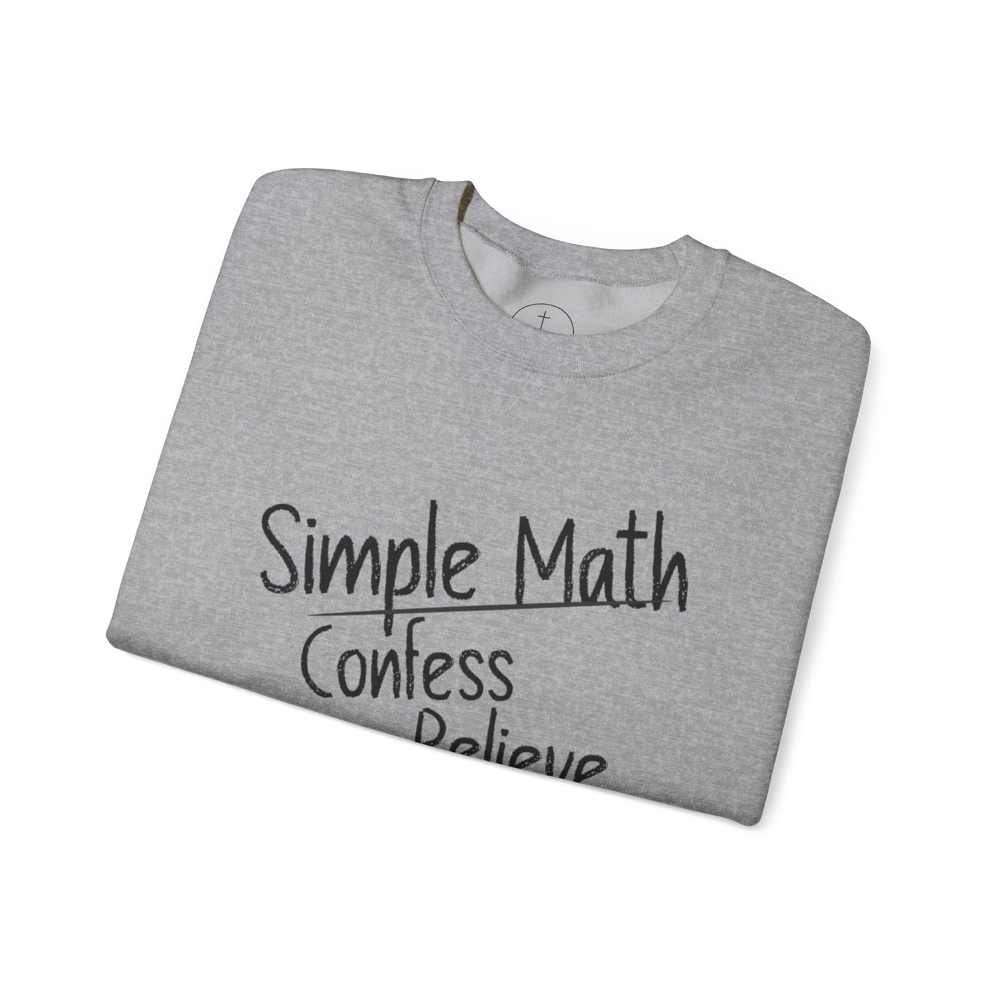 Simple Math - Men’s Christian Sweatshirt (Black Chalk)
