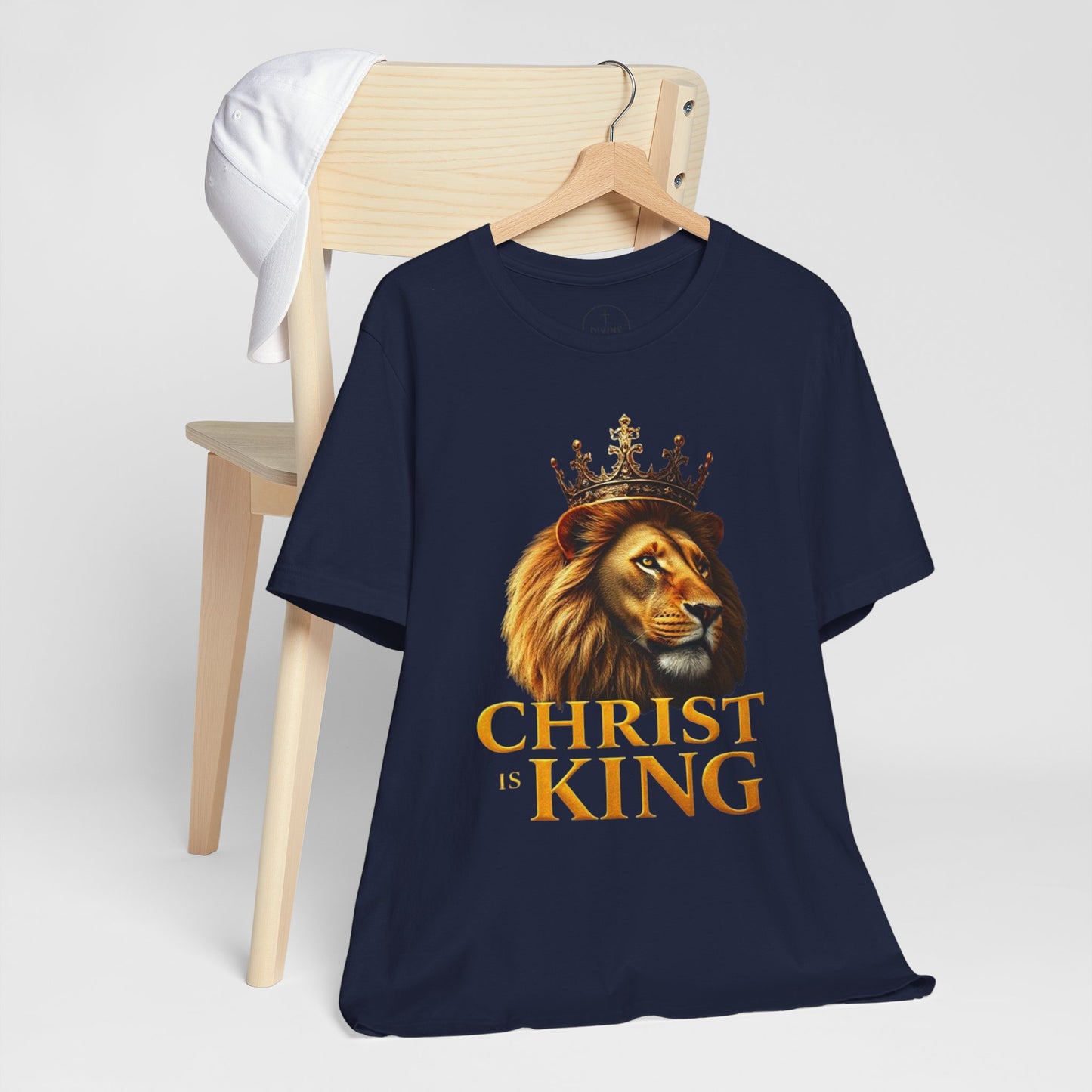 Christ is King Crowned Lion Tee – Inspirational Christian Shirt