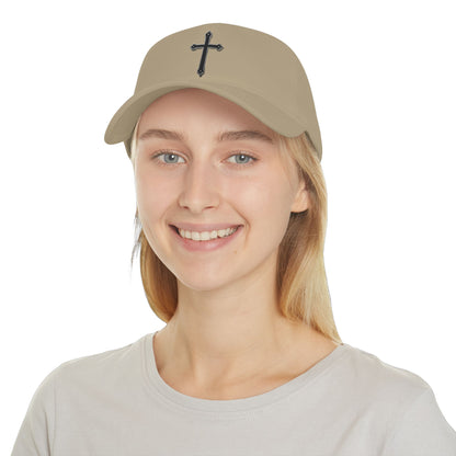 Warrior’s Black Cross - Women's Low Profile Christian Hat