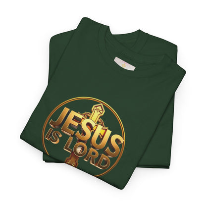 Jesus Is Lord / He Is Risen Christian Tee – Men’s Bold Faith Statement (White Lettering)
