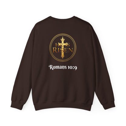 Bold Faith Women’s Sweatshirt – Proclaim Jesus Is Lord & He Is Risen (White Lettering)