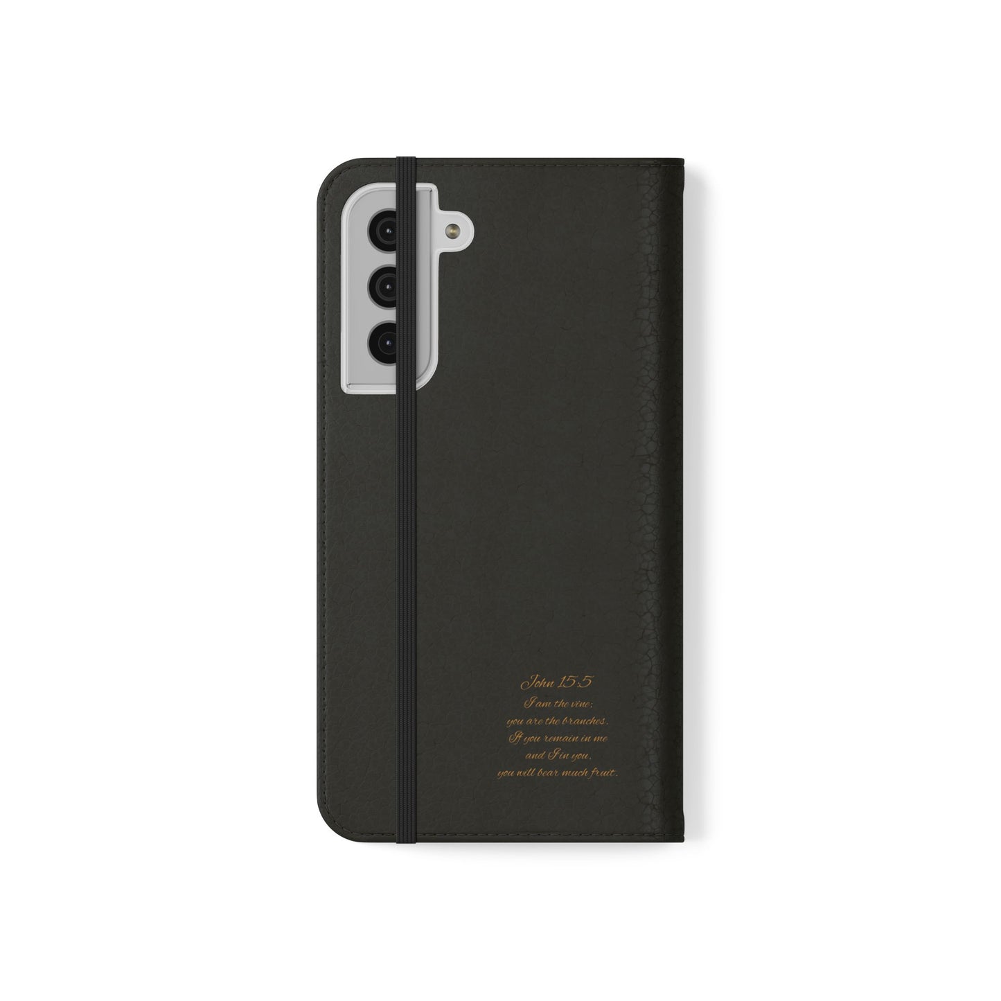 Floral Cross Wallet (black) Case for Samsung– Faith in Bloom