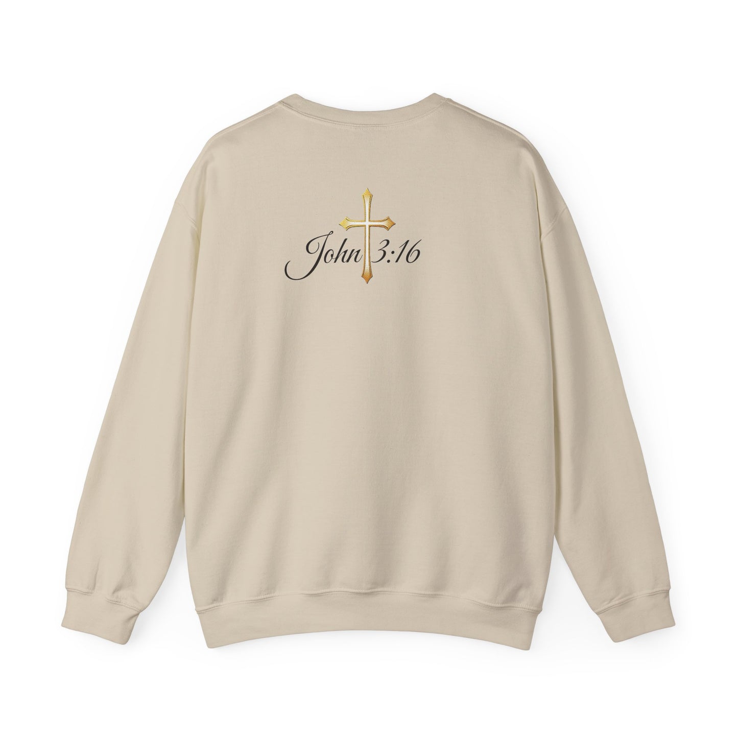 Saved Women’s Sweatshirt – Christian Faith Apparel with Cross & John 3:16