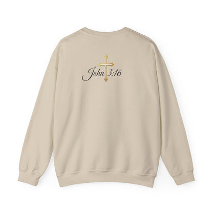 Saved Women’s Sweatshirt – Christian Faith Apparel with Cross & John 3:16