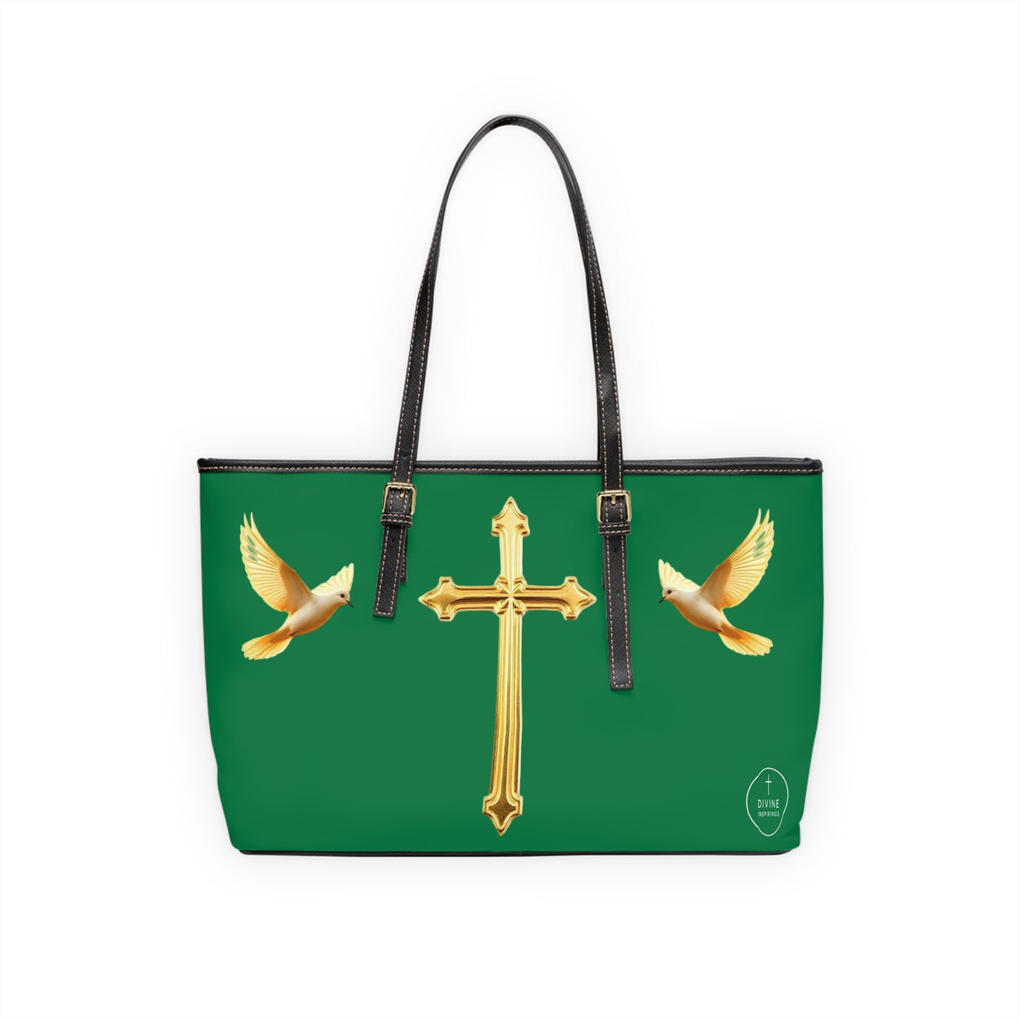 Faith, Peace, and Renewal Shoulder Bag in Green