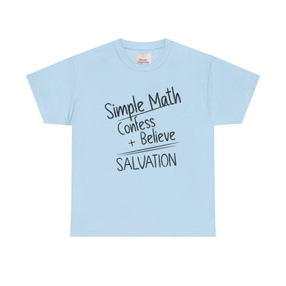 Simple Math of Salvation - Women’s Christian T-Shirt (Black Chalk)