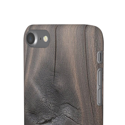 iPhone Snap Case – Dark Wood Grain Design