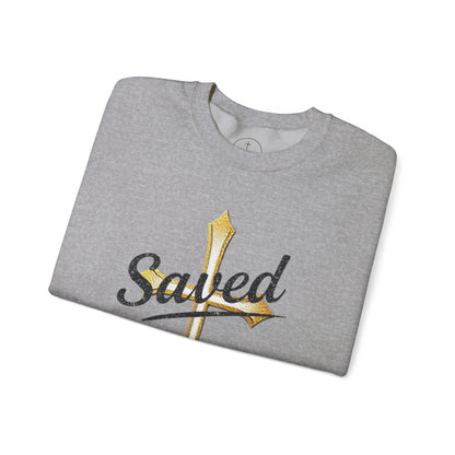 Saved - Men's Christian Sweatshirt with Cross