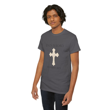 Jesus Is Lord – Men’s  Christian Tee (Dark Lettering)