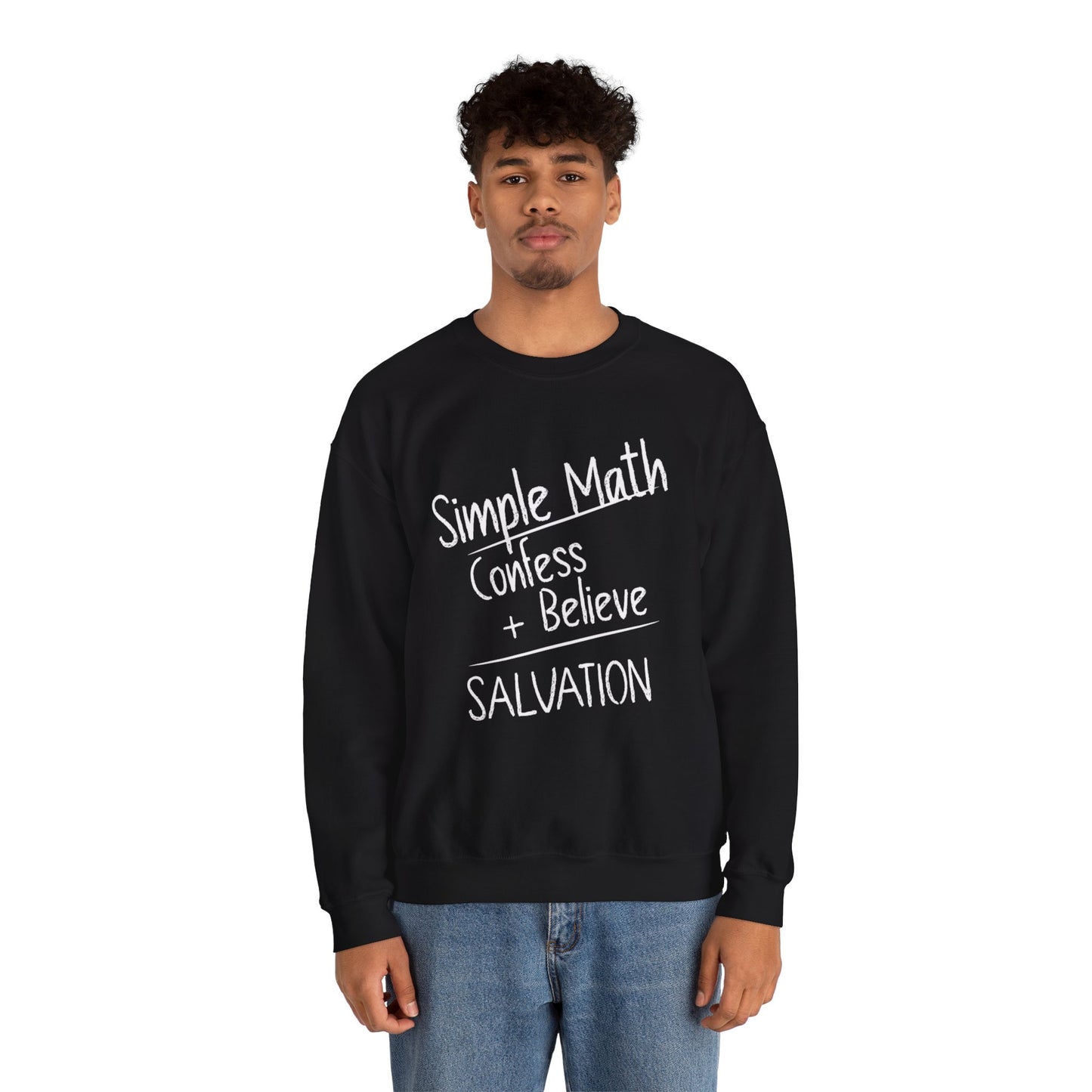 Simple Math - Men’s Christian Sweatshirt (White Chalk)