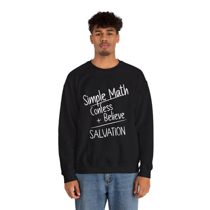 Simple Math - Men’s Christian Sweatshirt (White Chalk)