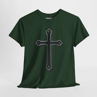 Warrior’s Cross Men’s Christian T-Shirt – Black Cross | Ephesians 6:11