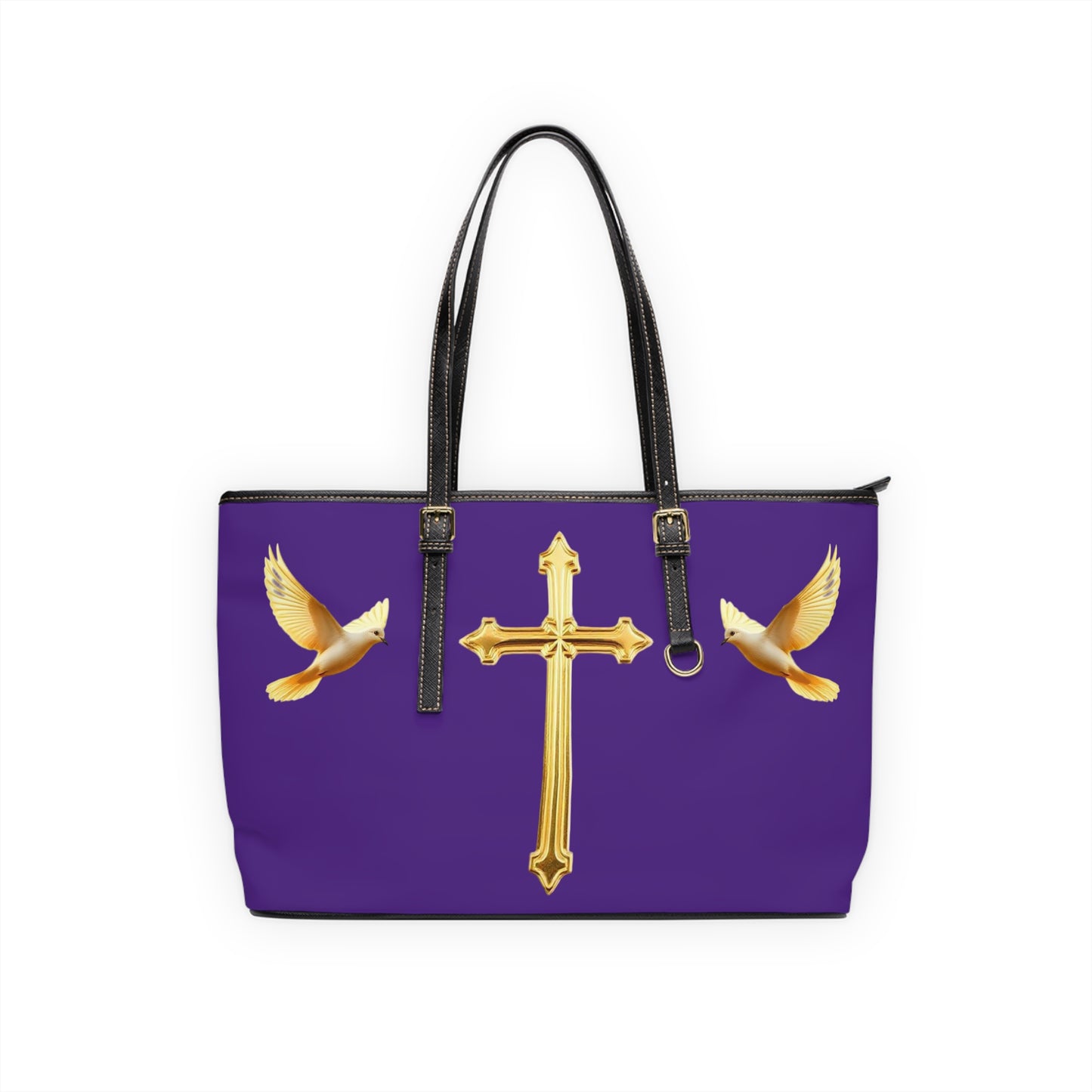 Faith, Peace, and Renewal Shoulder Bag in Purple