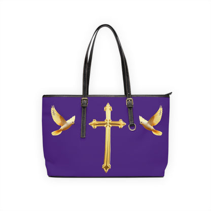 Faith, Peace, and Renewal Shoulder Bag in Purple