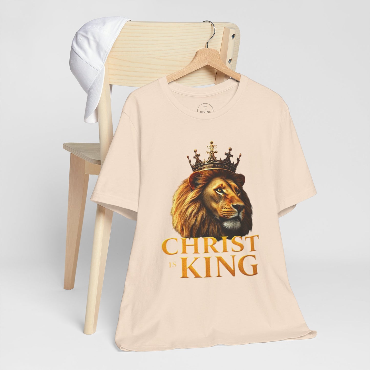 Christ is King Crowned Lion Tee – Inspirational Christian Shirt