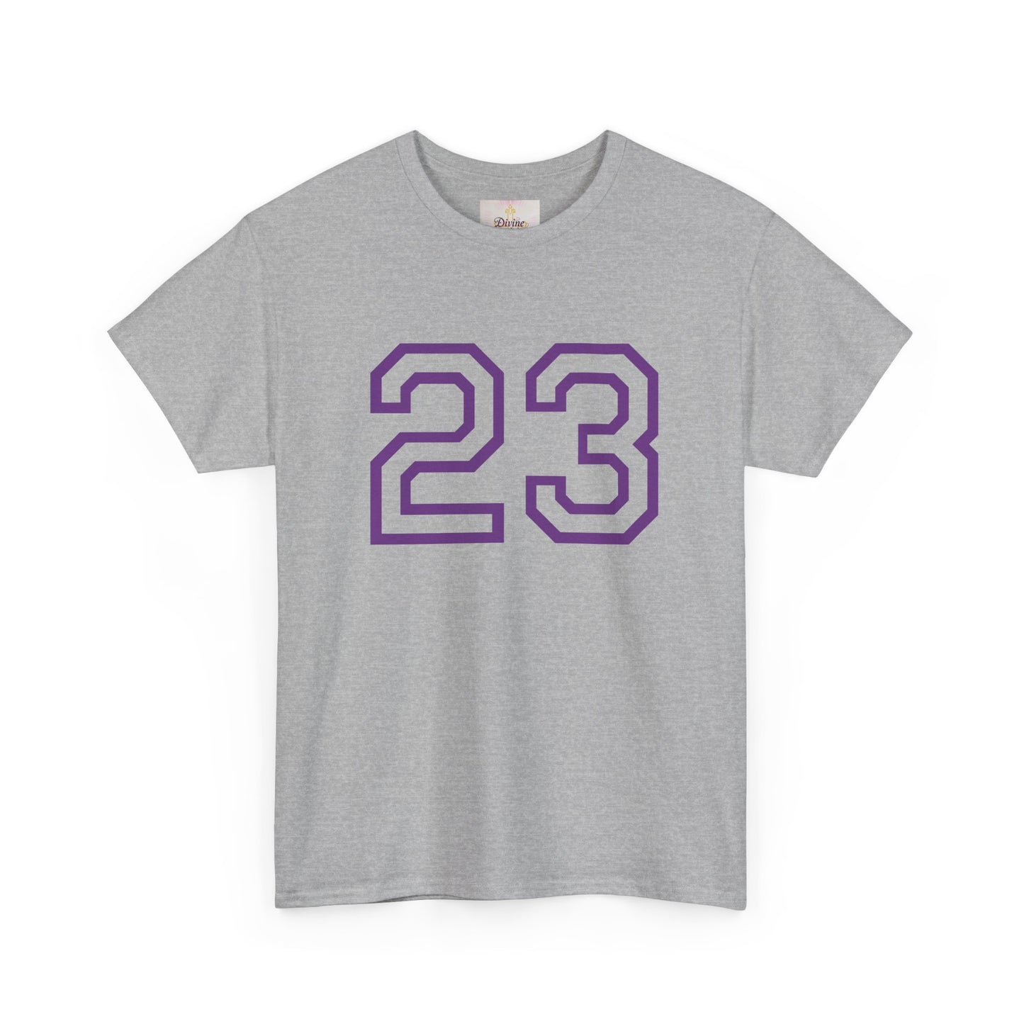 Psalm 23 Men’s T-Shirt – Inspired Sports-Style Shirt (Purple Lettering)