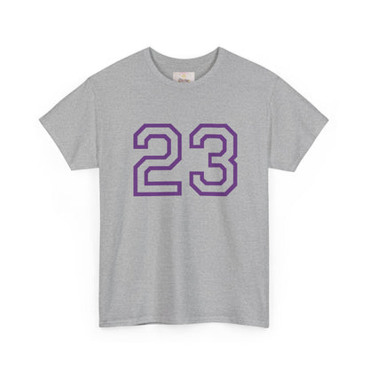 Psalm 23 Men’s T-Shirt – Inspired Sports-Style Shirt (Purple Lettering)