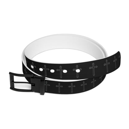 Shield of Faith Belt – Black Cross Pattern