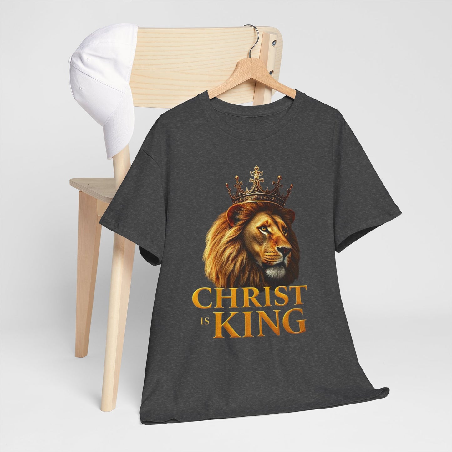 Christ Is King – Lion & Cross Men’s Christian Tee