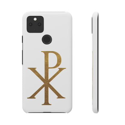 White Chi Rho Snap Case for Google Pixel 5 – The Way, Truth & Life