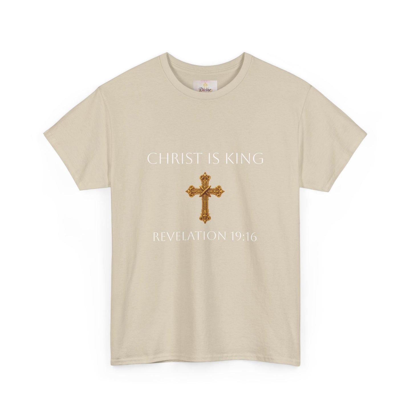 Daughter of the King Women’s Scripture Tee – Christ is King (Revelation 19:16) (White Lettering)