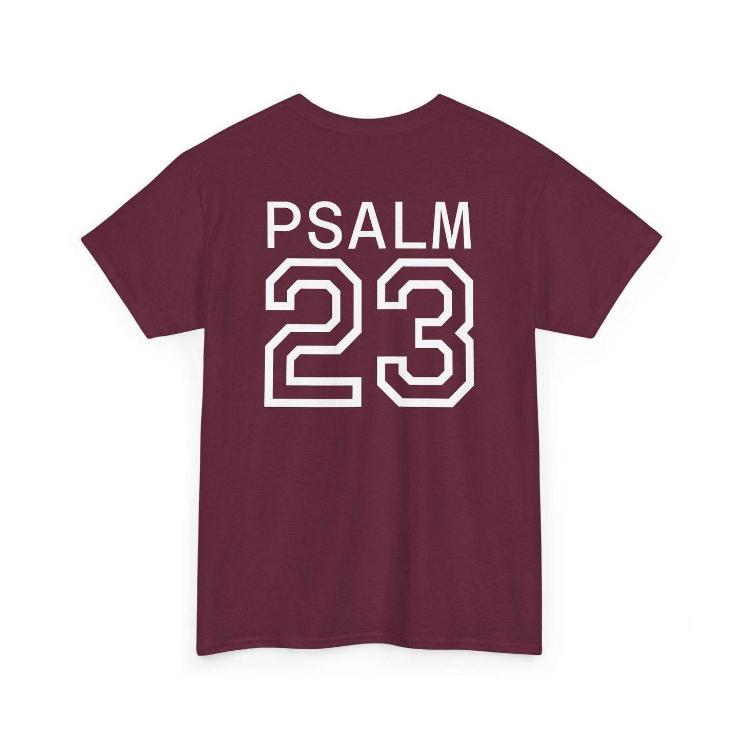 Psalm 23 Men’s T-Shirt – Inspired Sports-Style Shirt (White Numbering)