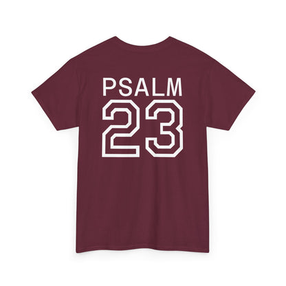 Psalm 23 Men’s T-Shirt – Inspired Sports-Style Shirt (White Numbering)