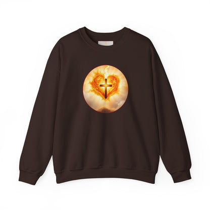 Women’s Sacred Heart Christian Sweatshirt – Symbol of Divine Love Pullover