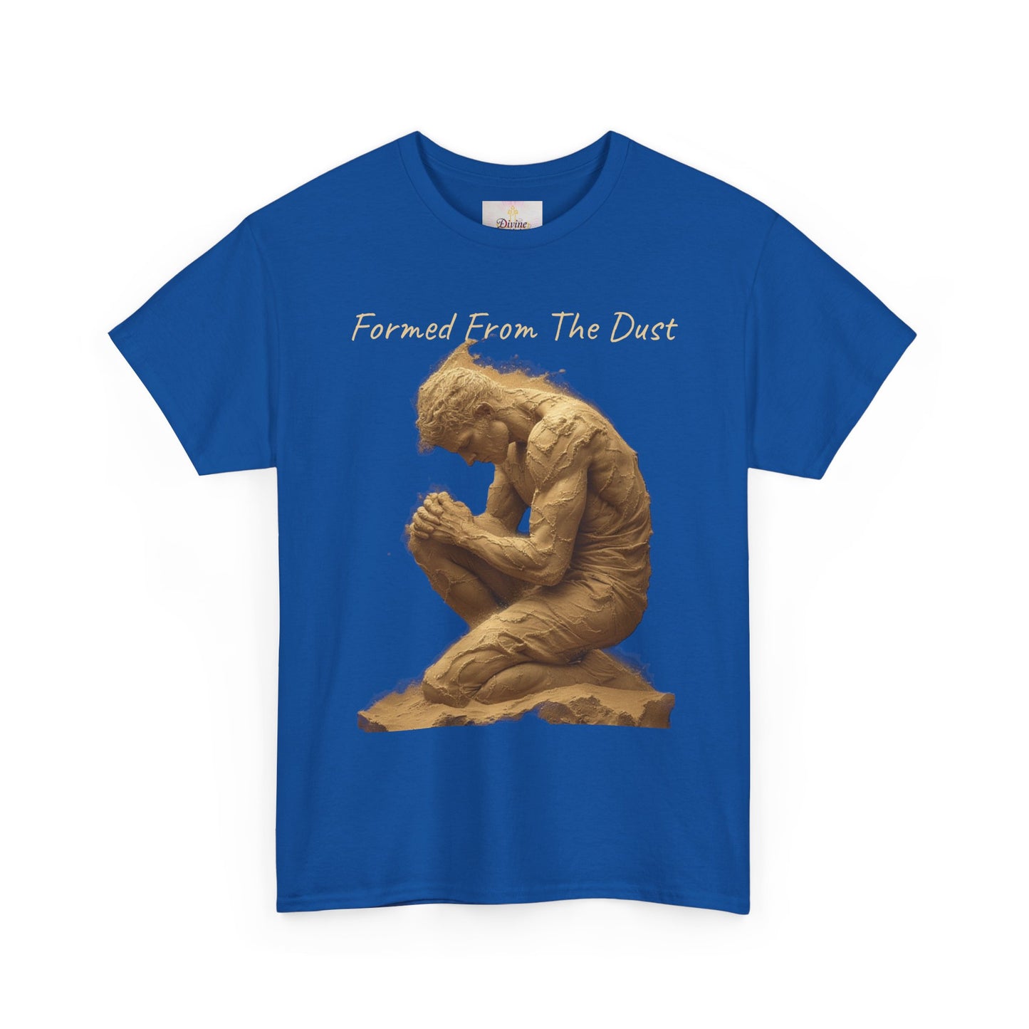 Formed from the Dust | Men’s Christian T-Shirt with Genesis 2:7 (Light Lettering)
