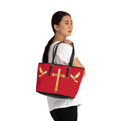 Faith, Peace, and Renewal Shoulder Bag in Red