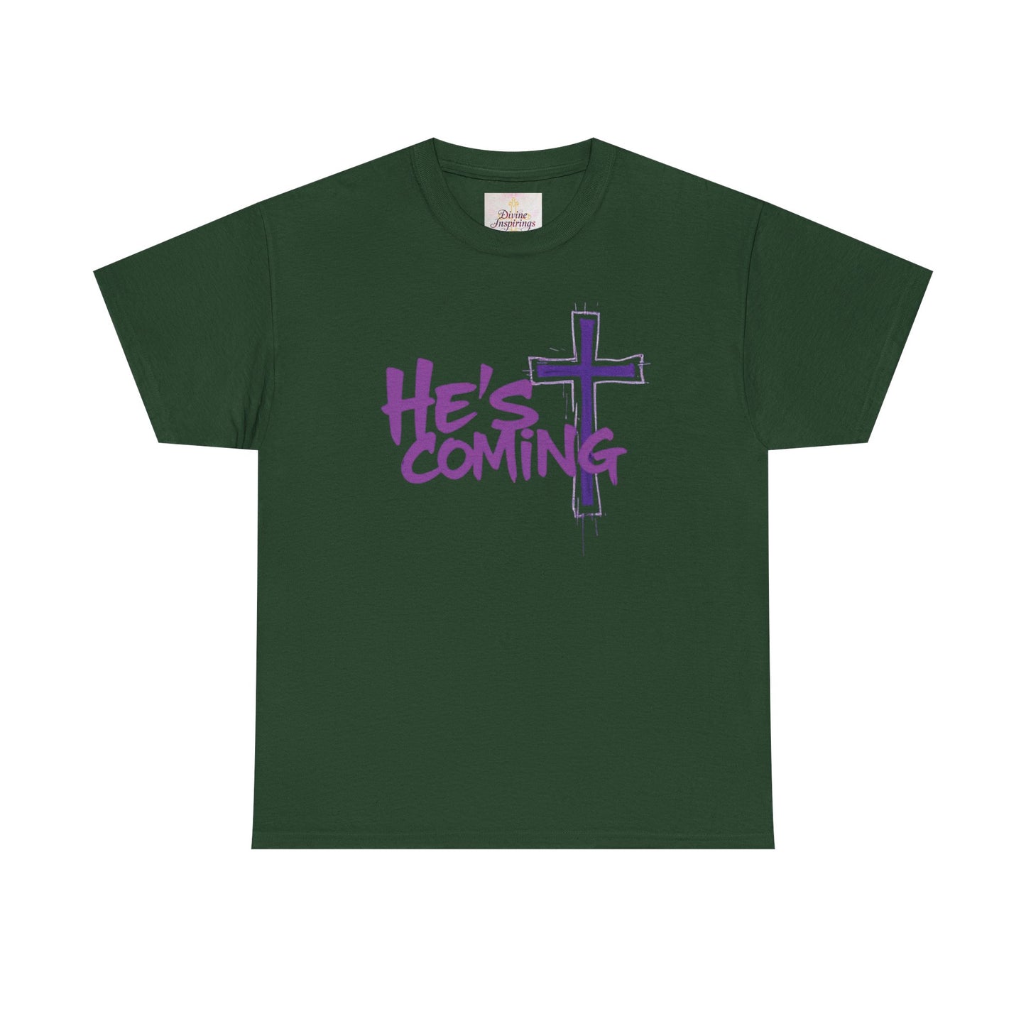 Bold Faith Men’s T-Shirt – “He’s Coming” Prophetic Christian Apparel