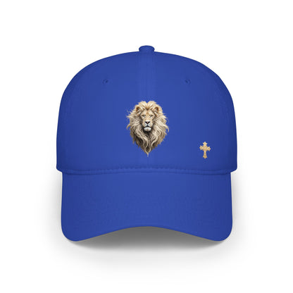 Christ is King (Lion of Judah) - Women's Baseball Cap with Gold Cross