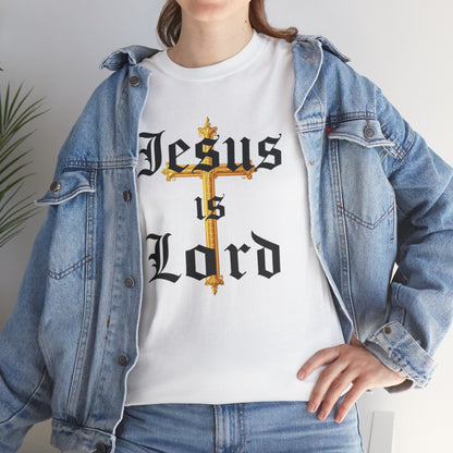 Jesus is Lord with Cross - Women's Christian T-Shirt