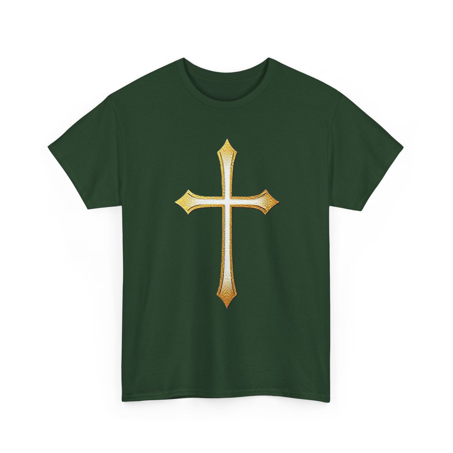 Men’s Gold Cross Tee – Christian Faith-Inspired Apparel