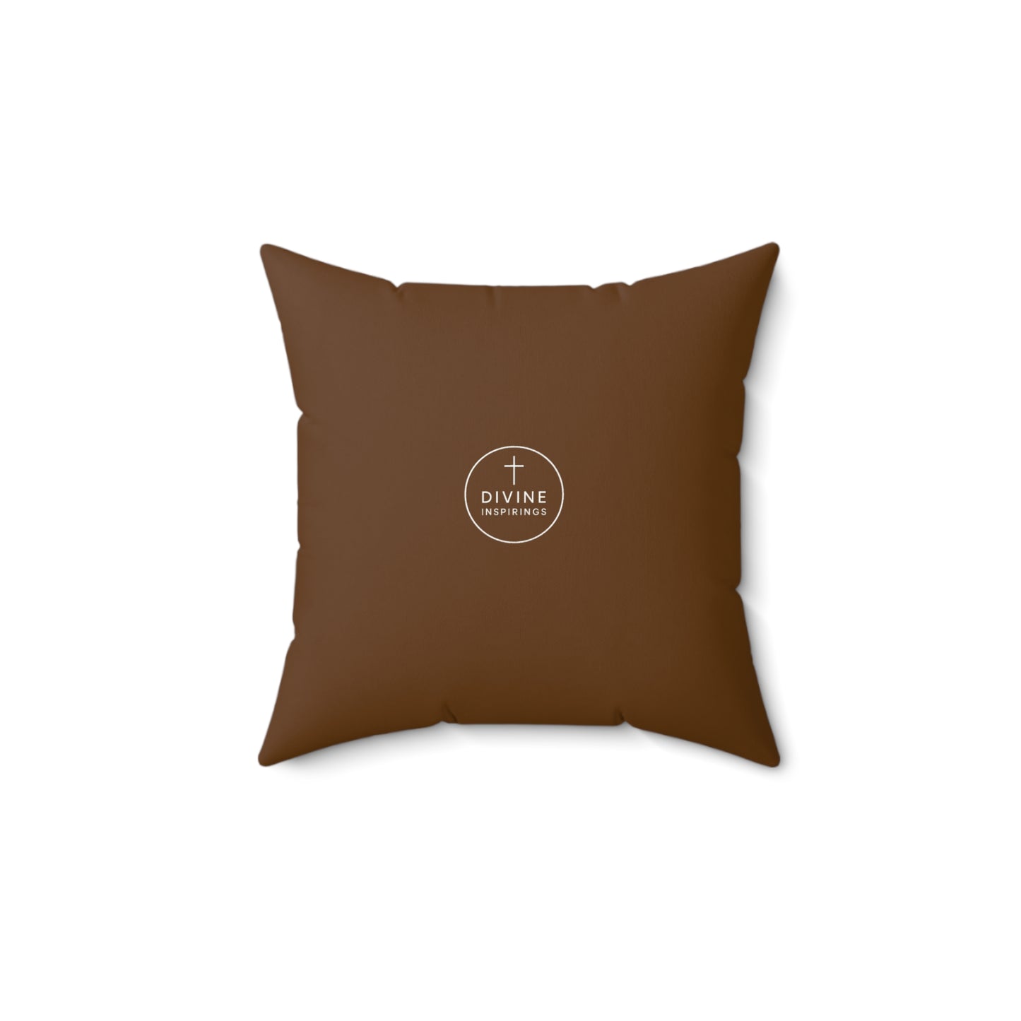 Faith Above All in Brown – ‘In God We Trust’ Throw Pillow