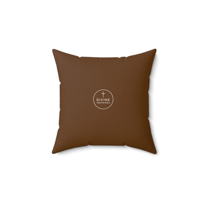 Faith Above All in Brown – ‘In God We Trust’ Throw Pillow
