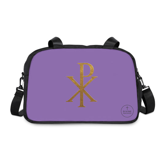 Women's Victory in Christ Fitness Bag in Purple – Chi Rho Symbol