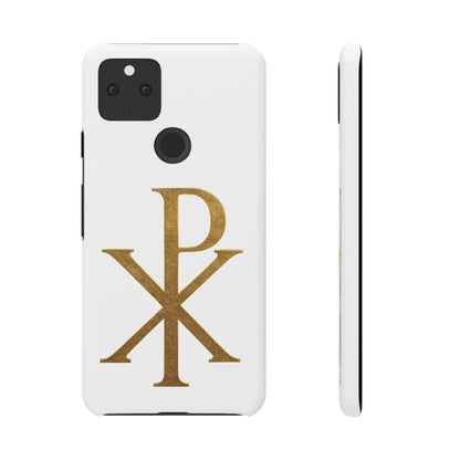 White Chi Rho Snap Case for Google Pixel 5 – The Way, Truth & Life