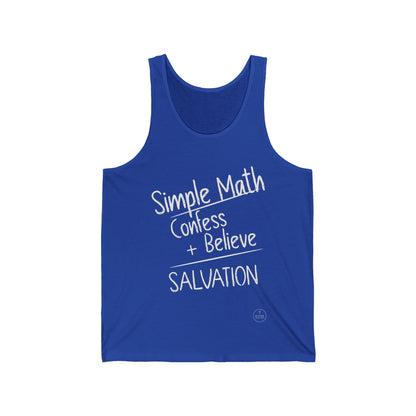 Simple Math Men’s Tank – Bold Faith (White Chalk)
