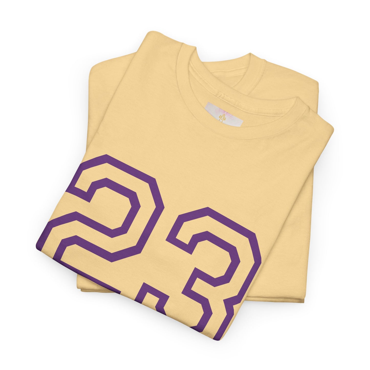 Psalm 23 Men’s T-Shirt – Inspired Sports-Style Shirt (Purple Lettering)