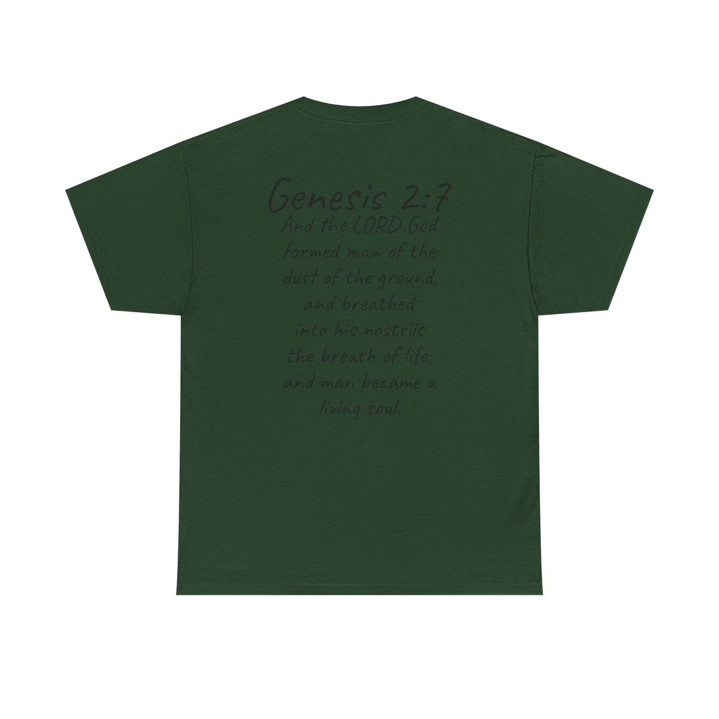Formed from the Dust | Men’s Christian T-Shirt with Genesis 2:7 (Dark Lettering)