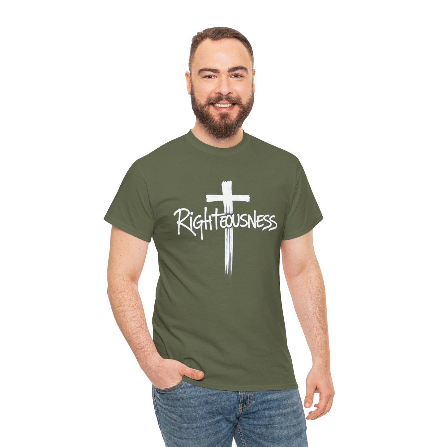 Righteousness - Christian Men's T-Shirt (Dark Colors)