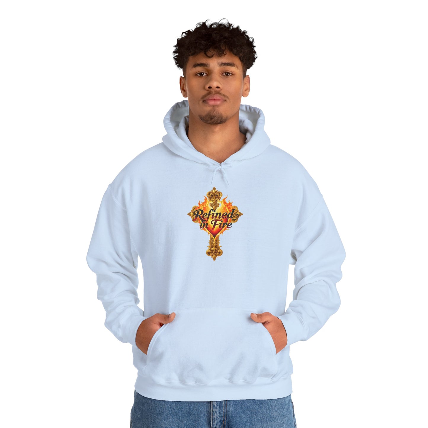 Refined by Fire - Men's Ornate Christian Hoodie